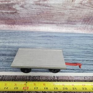 Vintage Rare die-cast Hubley flat hay wagon / rack made in USA red and silver